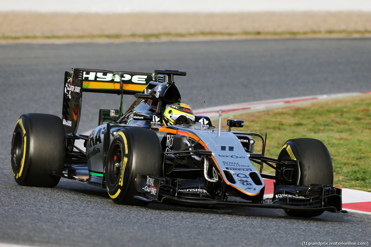 TEST F1 BARCELLONA 23 FEBBRAIO, Sergio Perez (MEX) Sahara Force India F1 VJM09.
23.02.2016.