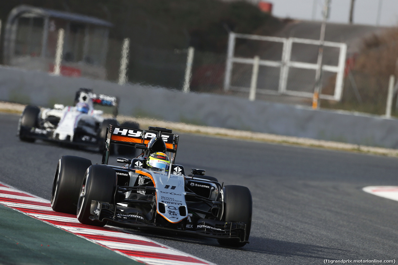 TEST F1 BARCELLONA 23 FEBBRAIO, Sergio Perez (MEX) Sahara Force India F1 VJM09.
23.02.2016.