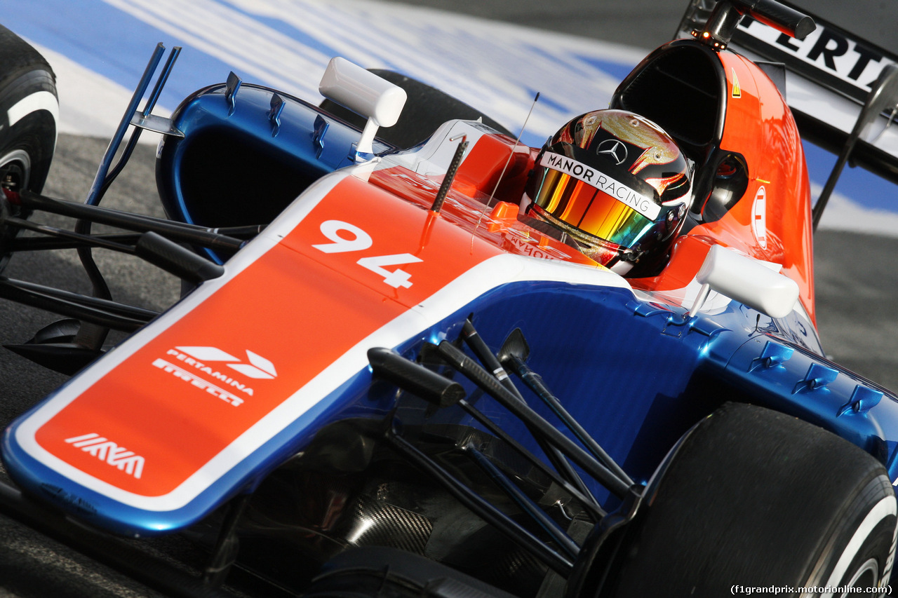 TEST F1 BARCELLONA 23 FEBBRAIO, Pascal Wehrlein (GER) Manor Racing MRT05.
23.02.2016.