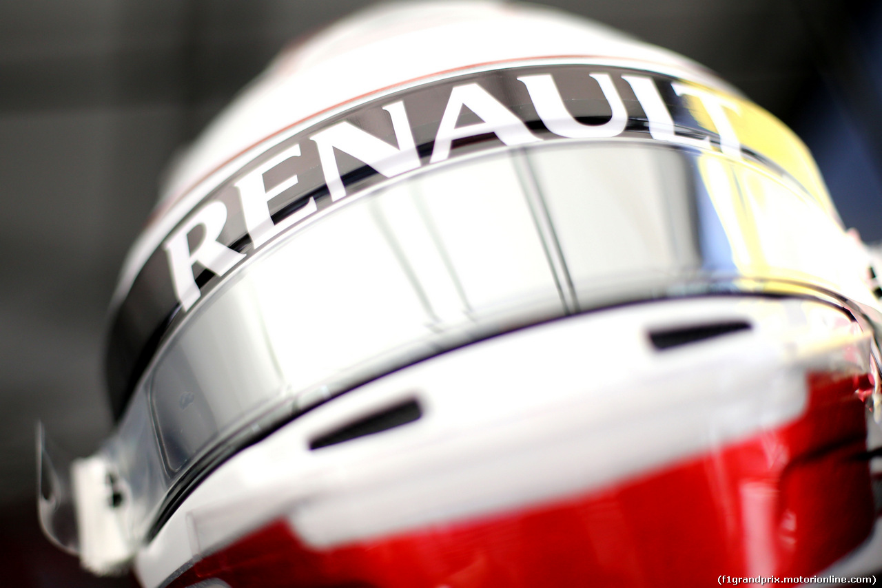 TEST F1 BARCELLONA 23 FEBBRAIO, Helmet of Kevin Magnussen (DEN), Renault Sport F1 Team 
23.02.2016.