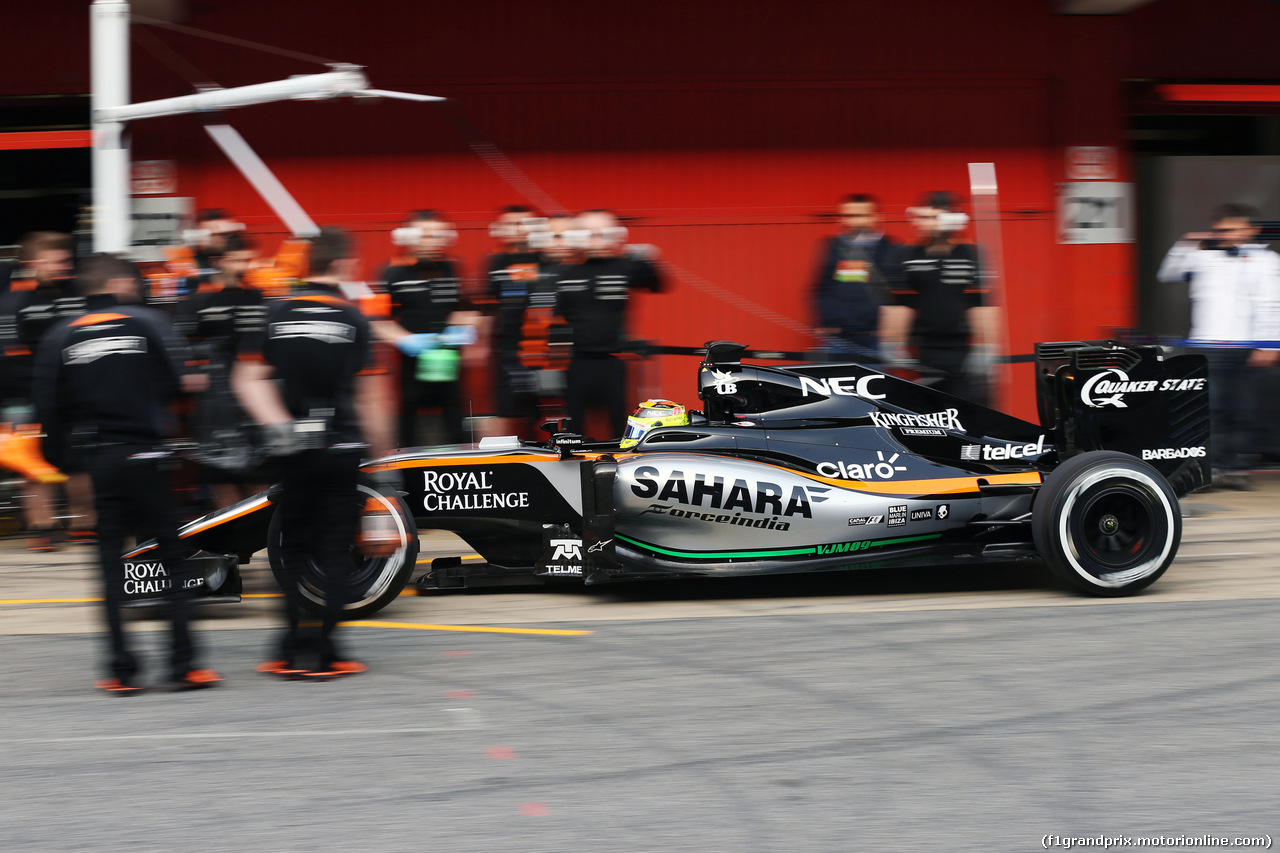TEST F1 BARCELLONA 23 FEBBRAIO, Sergio Perez (MEX) Sahara Force India F1 VJM09.
23.02.2016.
