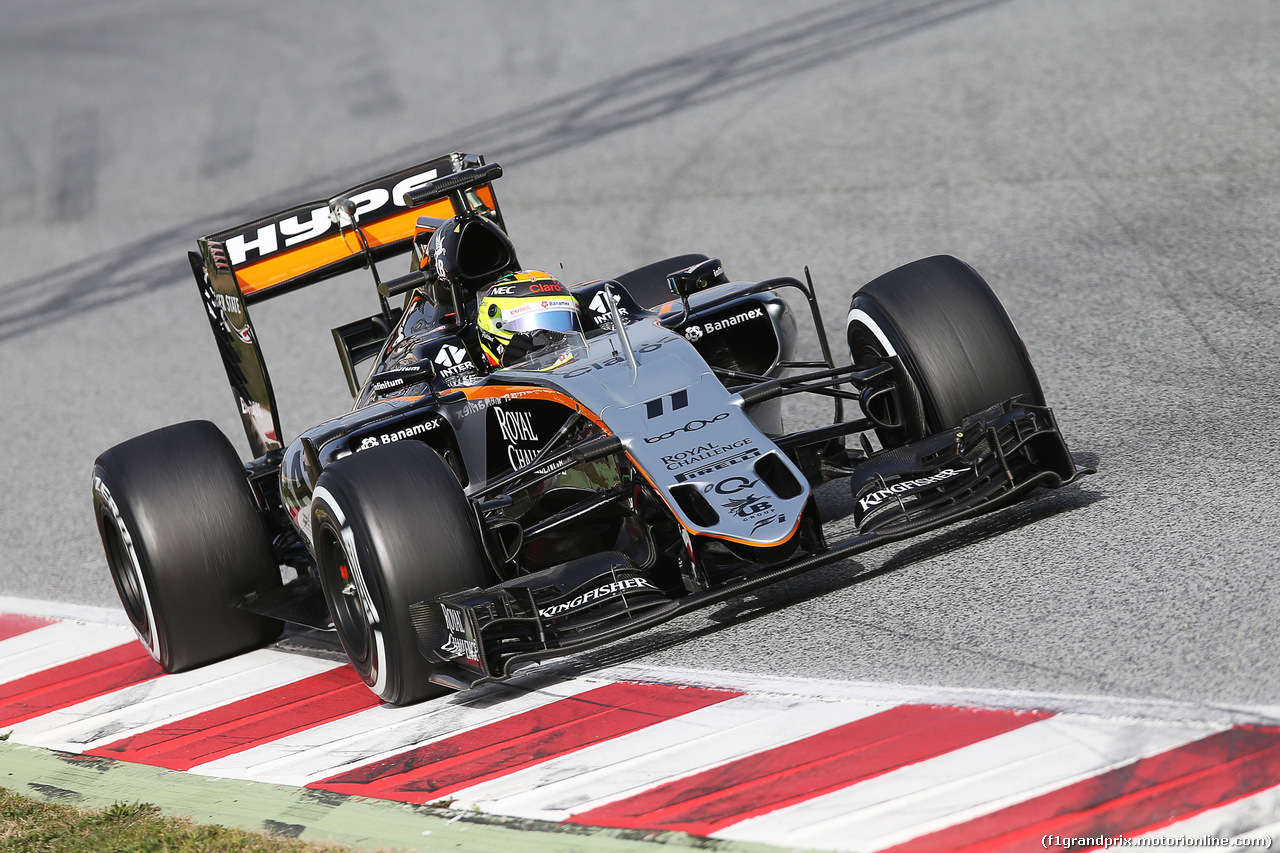 TEST F1 BARCELLONA 23 FEBBRAIO, Sergio Perez (MEX) Sahara Force India F1 VJM09.
23.02.2016.