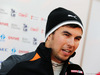 TEST F1 BARCELLONA 23 FEBBRAIO, Sergio Perez (MEX) Sahara Force India F1 with the media.
23.02.2016.