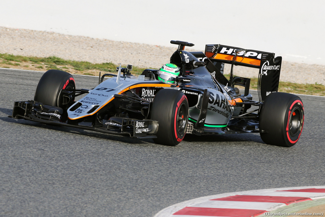 TEST F1 BARCELLONA 24 FEBBRAIO, Nico Hulkenberg (GER) Sahara Force India F1 VJM09.
24.02.2016.