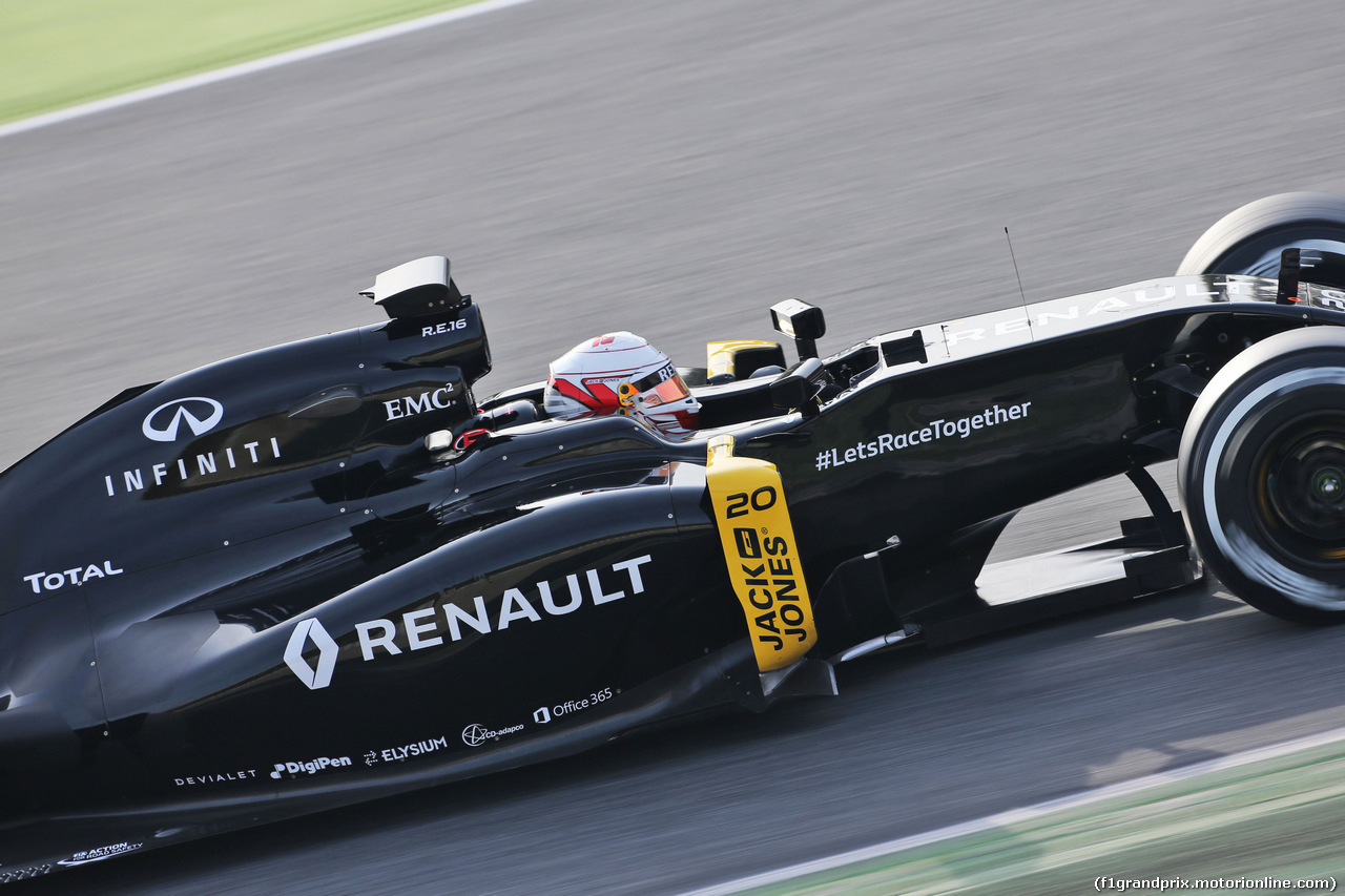 TEST F1 BARCELLONA 24 FEBBRAIO, Kevin Magnussen (DEN) Renault Sport F1 Team RS16.
24.02.2016.