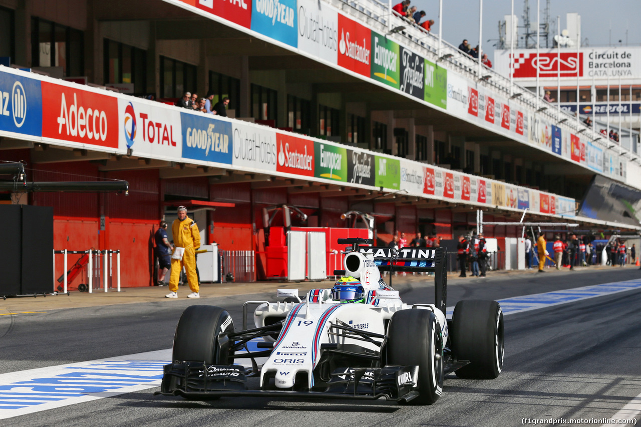 TEST F1 BARCELLONA 24 FEBBRAIO, Felipe Massa (BRA) Williams FW38.
24.02.2016.
