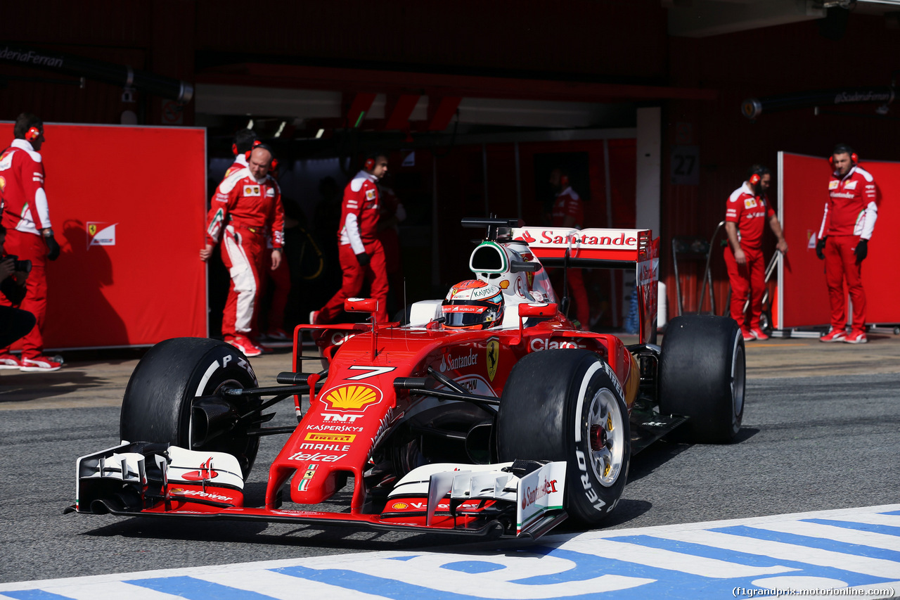 TEST F1 BARCELLONA 24 FEBBRAIO, Kimi Raikkonen (FIN) Ferrari SF16-H.
24.02.2016.