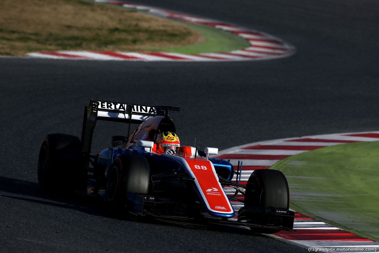 TEST F1 BARCELLONA 24 FEBBRAIO, Rio Haryanto (IDN), Manor Racing 
24.02.2016.