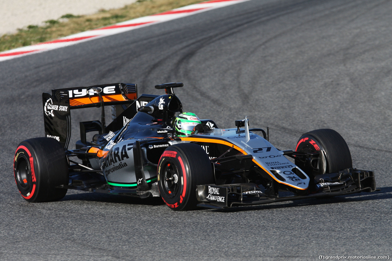 TEST F1 BARCELLONA 24 FEBBRAIO, Nico Hulkenberg (GER) Sahara Force India F1 VJM09.
24.02.2016.