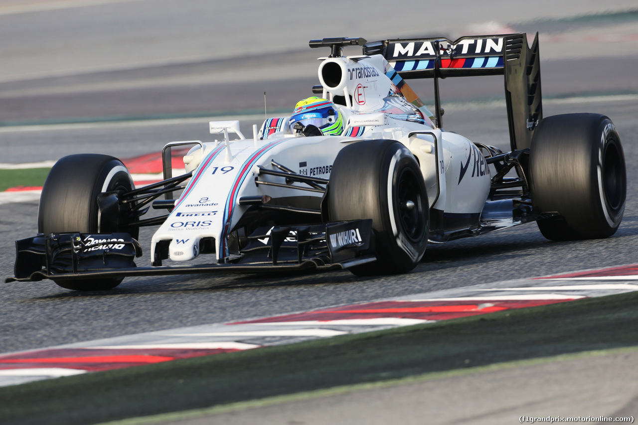 TEST F1 BARCELLONA 25 FEBBRAIO, Felipe Massa (BRA) Williams FW38.
25.02.2016.