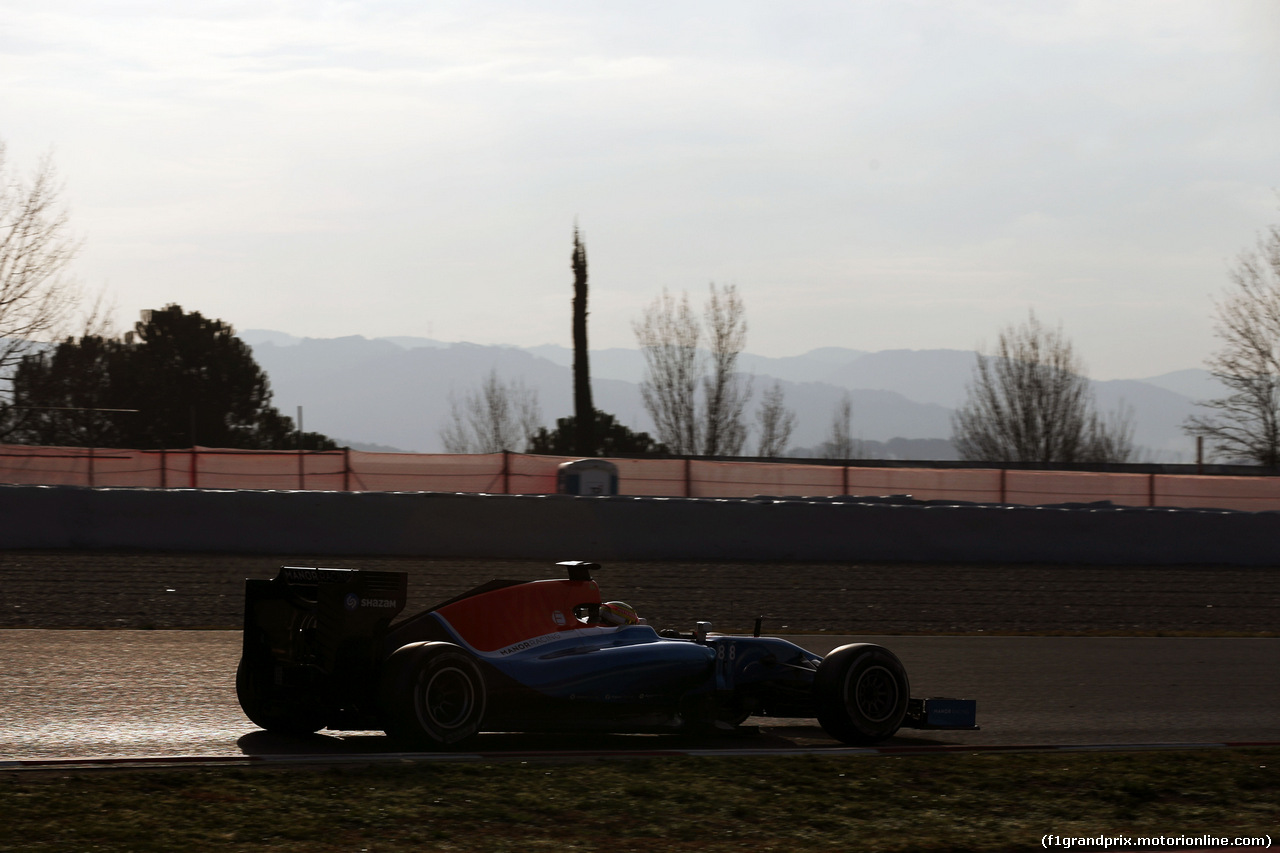 TEST F1 BARCELLONA 25 FEBBRAIO, Rio Haryanto (IDN) Manor Racing MRT05.
25.02.2016.