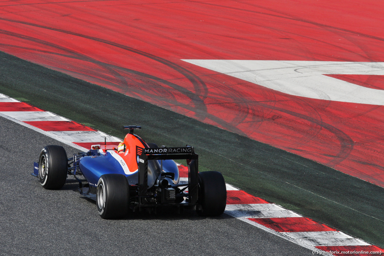 TEST F1 BARCELLONA 25 FEBBRAIO, Rio Haryanto (IDN) Manor Racing MRT05.
25.02.2016.