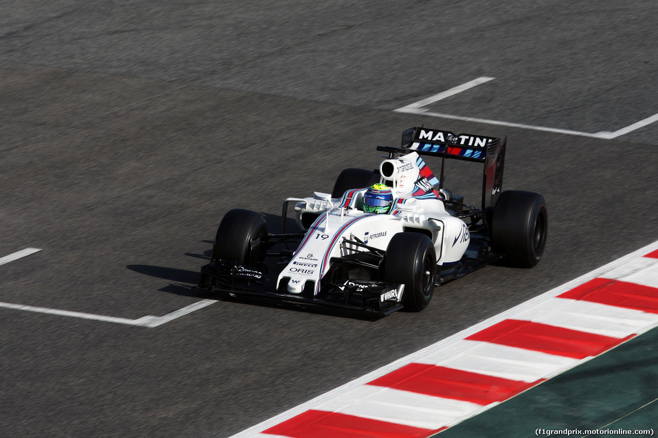 TEST F1 BARCELLONA 25 FEBBRAIO, Felipe Massa (BRA) Williams FW38.
25.02.2016.