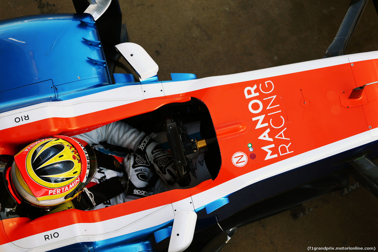 TEST F1 BARCELLONA 25 FEBBRAIO, Rio Haryanto (IDN) Manor Racing MRT05.
25.02.2016.