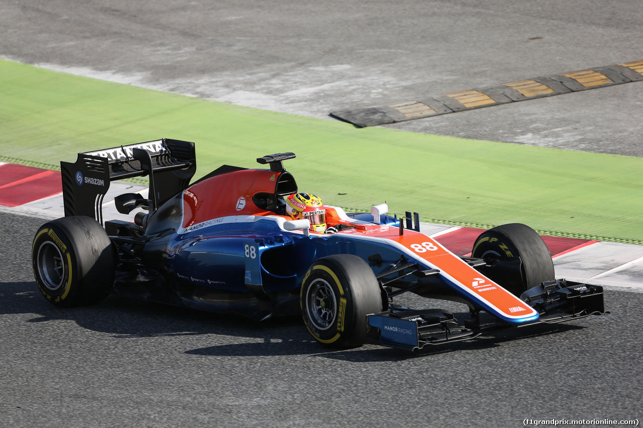TEST F1 BARCELLONA 25 FEBBRAIO, Rio Haryanto (IDN) Manor Racing MRT05.
25.02.2016.