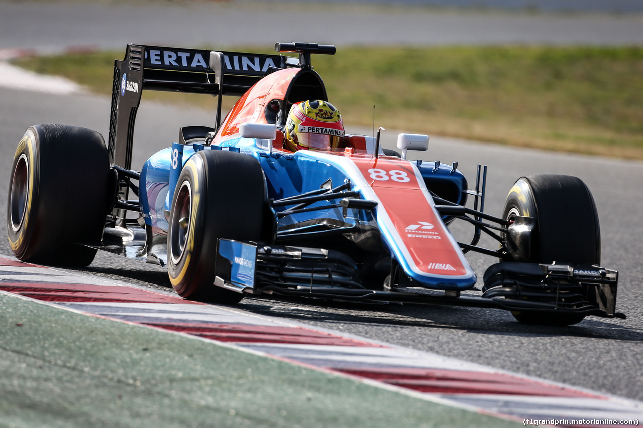 TEST F1 BARCELLONA 25 FEBBRAIO, Rio Haryanto (IDN) Manor Racing MRT05.
25.02.2016.