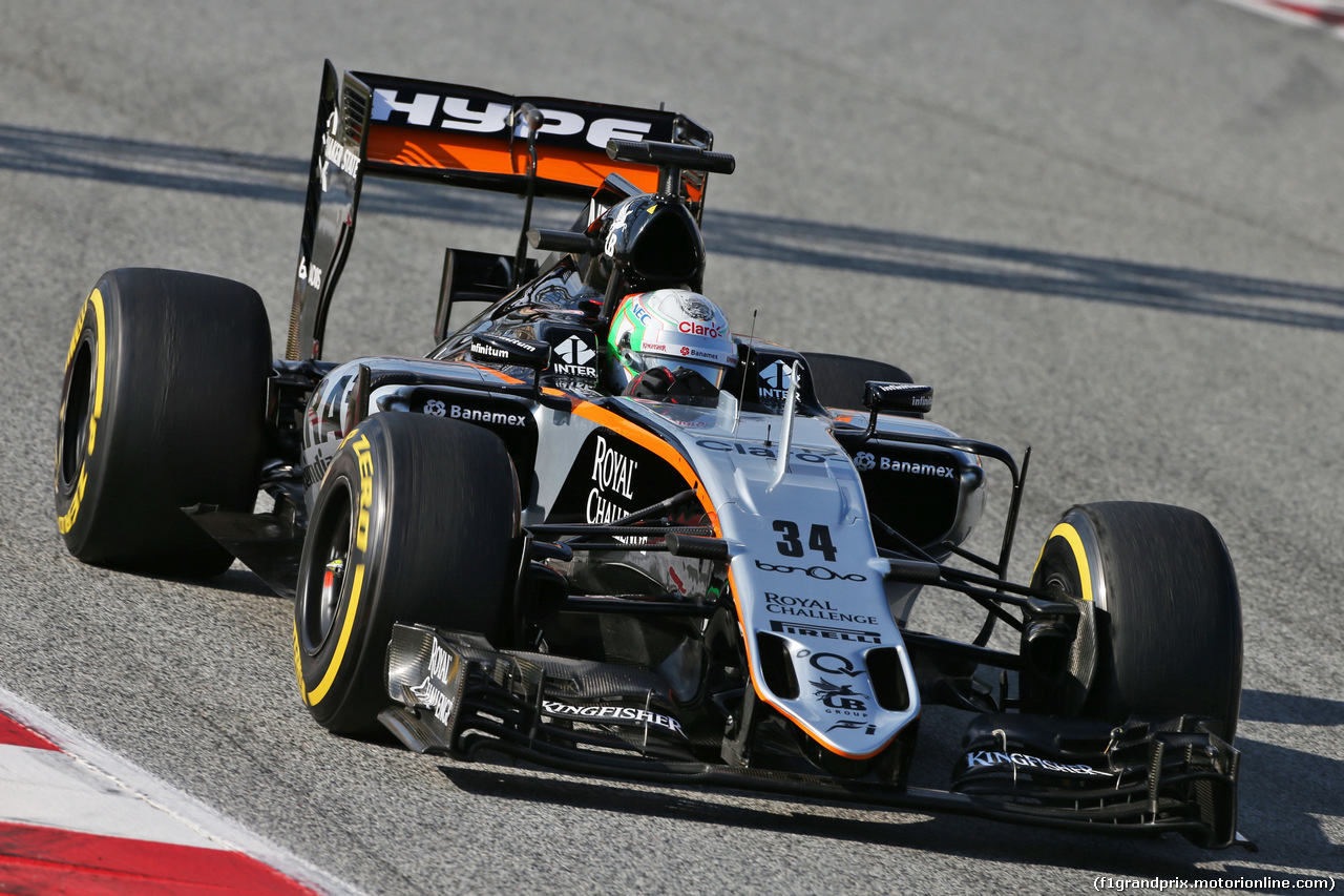 TEST F1 BARCELLONA 25 FEBBRAIO, Alfonso Celis Jr (MEX) Sahara Force India F1 VJM09 Development Driver.
25.02.2016.