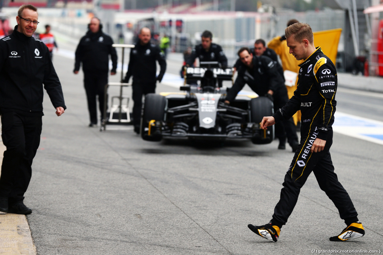 TEST F1 BARCELLONA 2 MARZO, Kevin Magnussen (DEN) Renault Sport F1 Team.
02.03.2016.