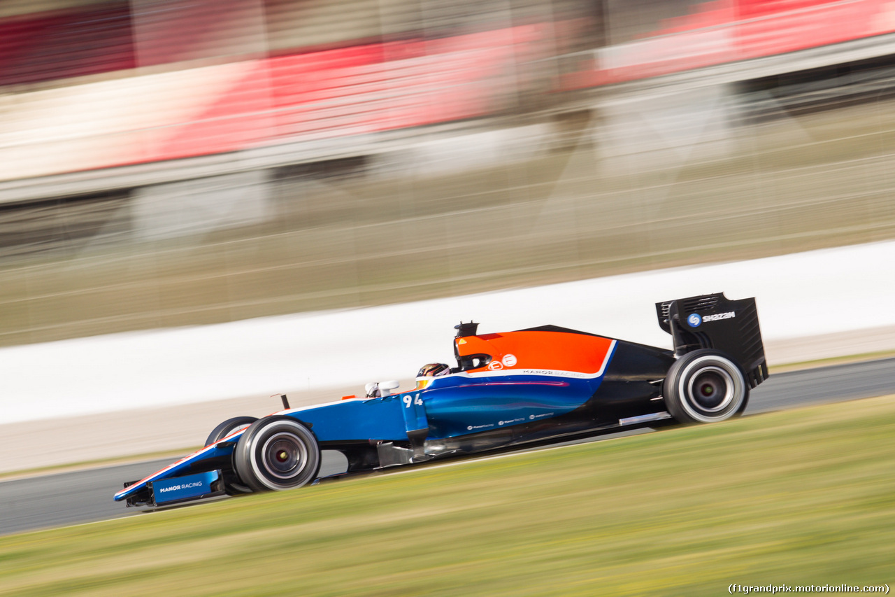 TEST F1 BARCELLONA 2 MARZO, Pascal Wehrlein (GER) Manor Racing MRT05.
02.03.2016.