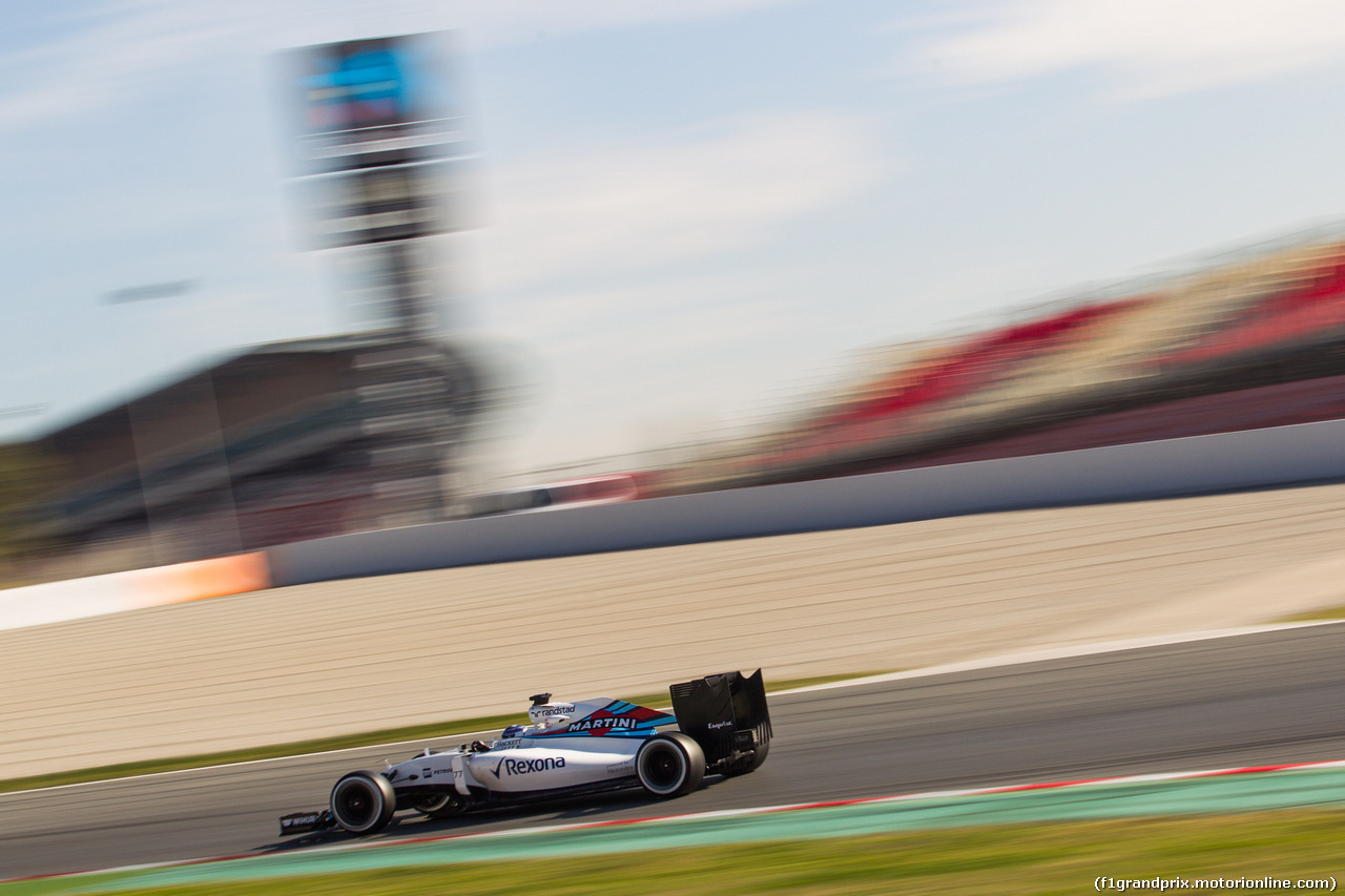 TEST F1 BARCELLONA 2 MARZO, Valtteri Bottas (FIN) Williams FW38.
02.03.2016.