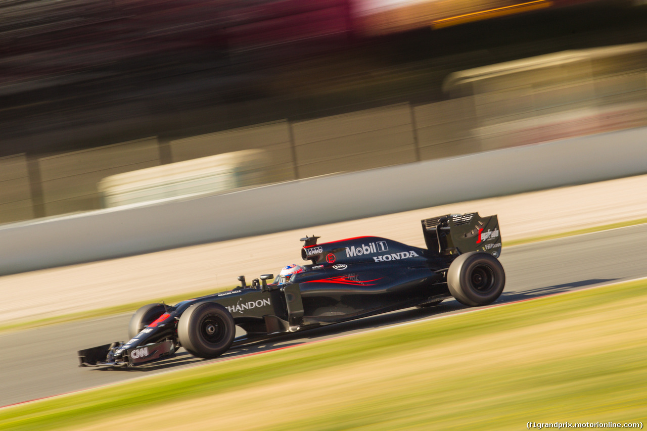 TEST F1 BARCELLONA 2 MARZO, Jenson Button (GBR) McLaren MP4-31.
02.03.2016.