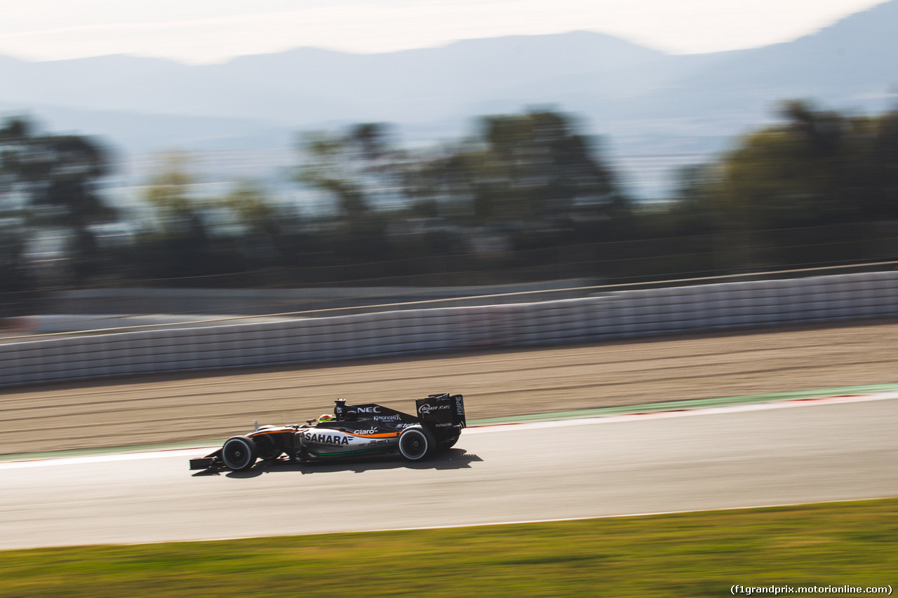 TEST F1 BARCELLONA 2 MARZO, Sergio Perez (MEX) Sahara Force India F1 VJM09.
02.03.2016.