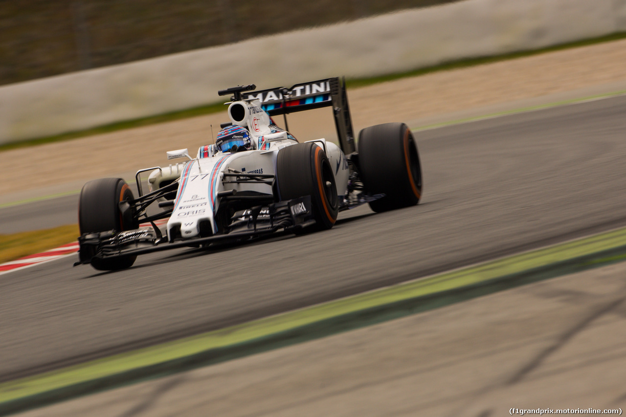 TEST F1 BARCELLONA 2 MARZO, Valtteri Bottas (FIN) Williams FW38.
02.03.2016.