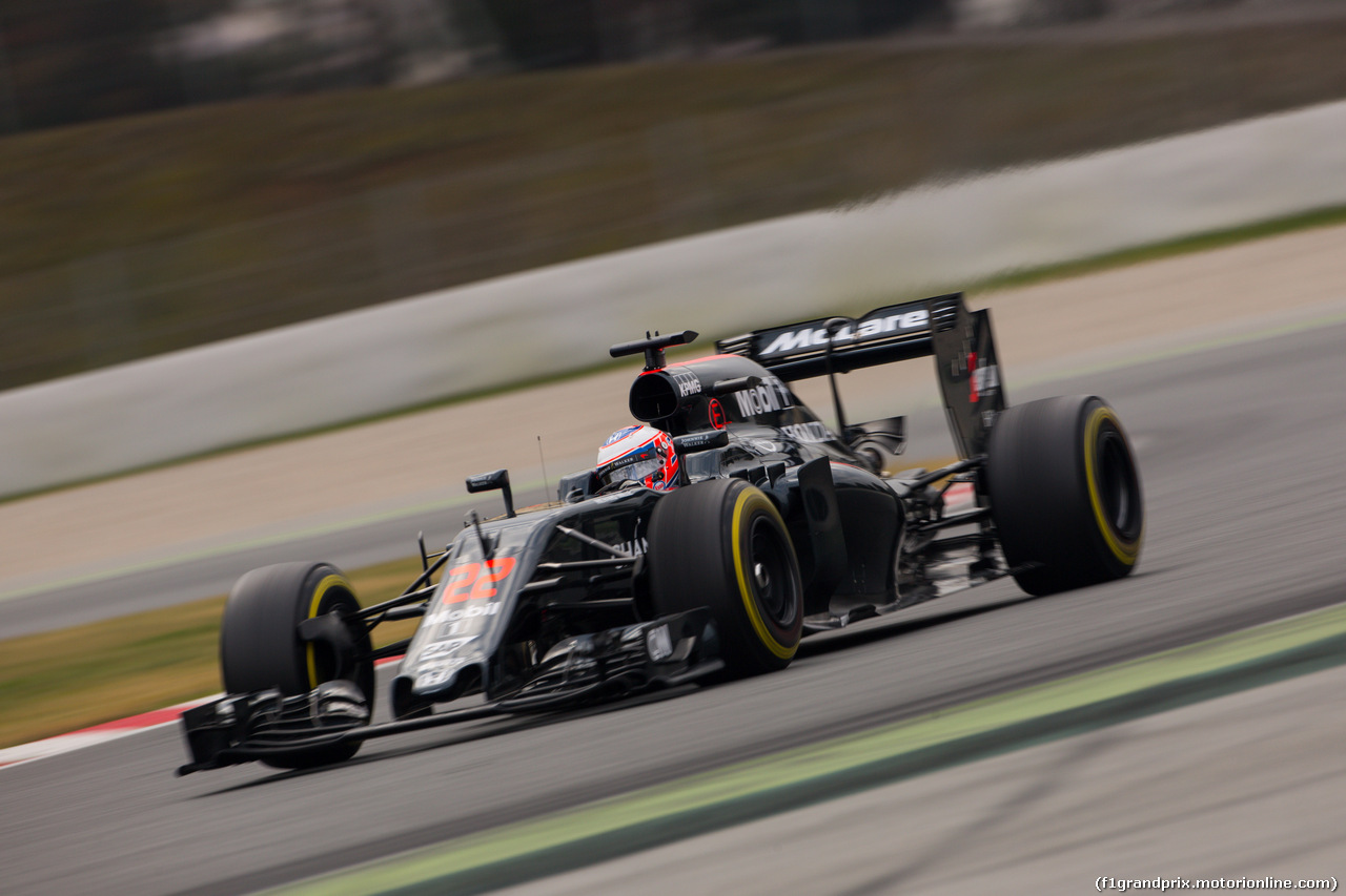 TEST F1 BARCELLONA 2 MARZO, Jenson Button (GBR) McLaren MP4-31.
02.03.2016.