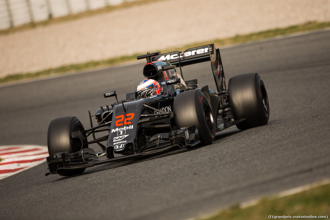 TEST F1 BARCELLONA 2 MARZO, Jenson Button (GBR) McLaren MP4-31.
02.03.2016.