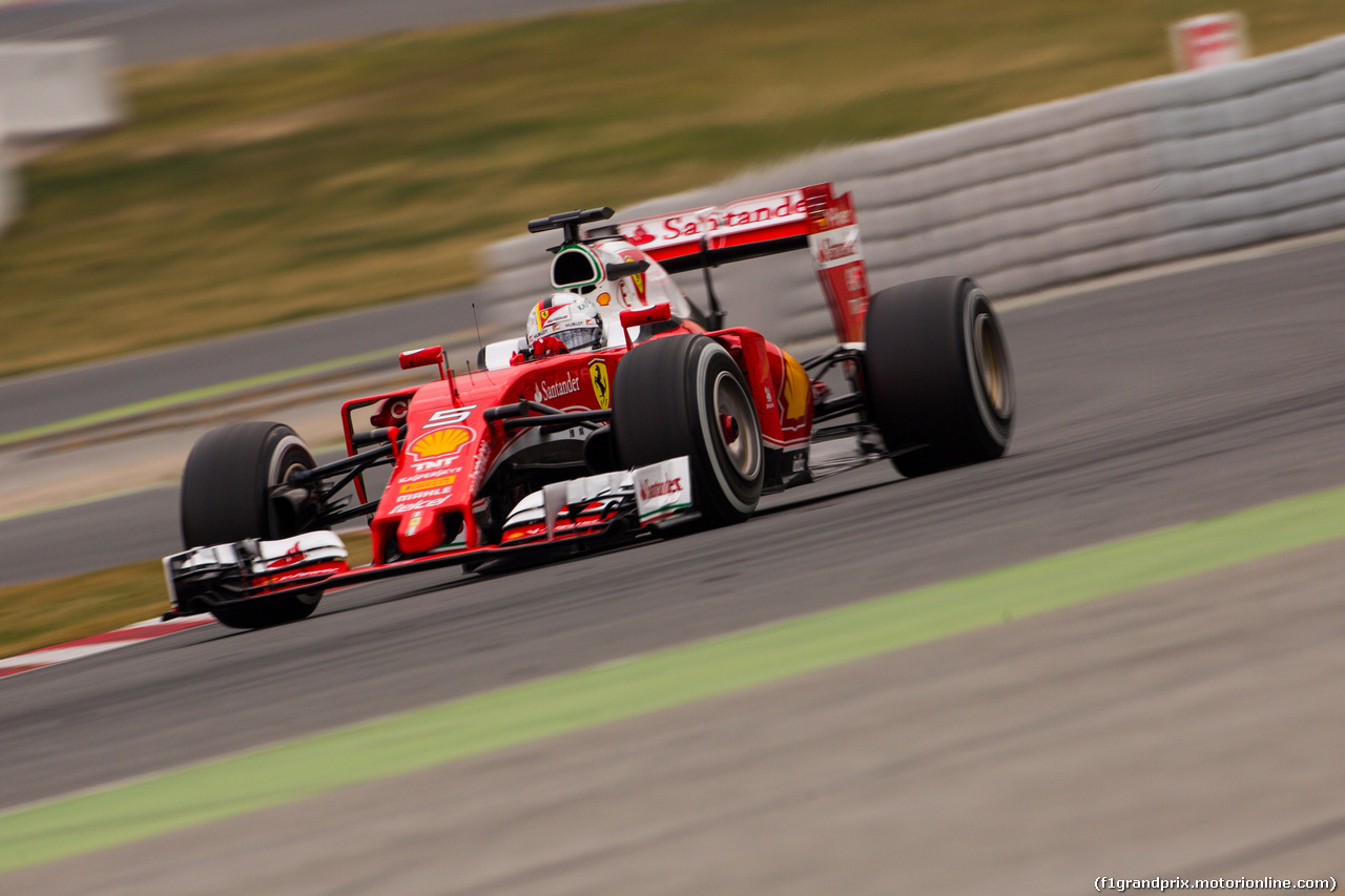 TEST F1 BARCELLONA 2 MARZO, Sebastian Vettel (GER) Ferrari SF16-H.
02.03.2016.