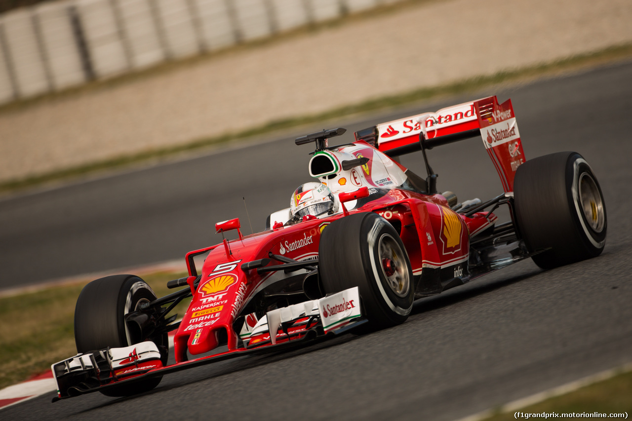 TEST F1 BARCELLONA 2 MARZO, Sebastian Vettel (GER) Ferrari SF16-H.
02.03.2016.