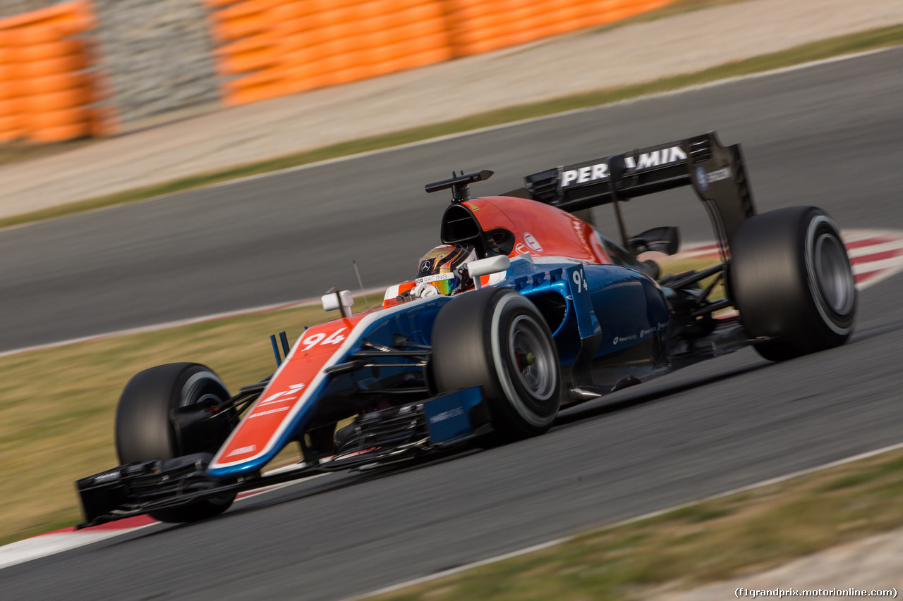 TEST F1 BARCELLONA 2 MARZO, Pascal Wehrlein (GER) Manor Racing MRT05.
02.03.2016.