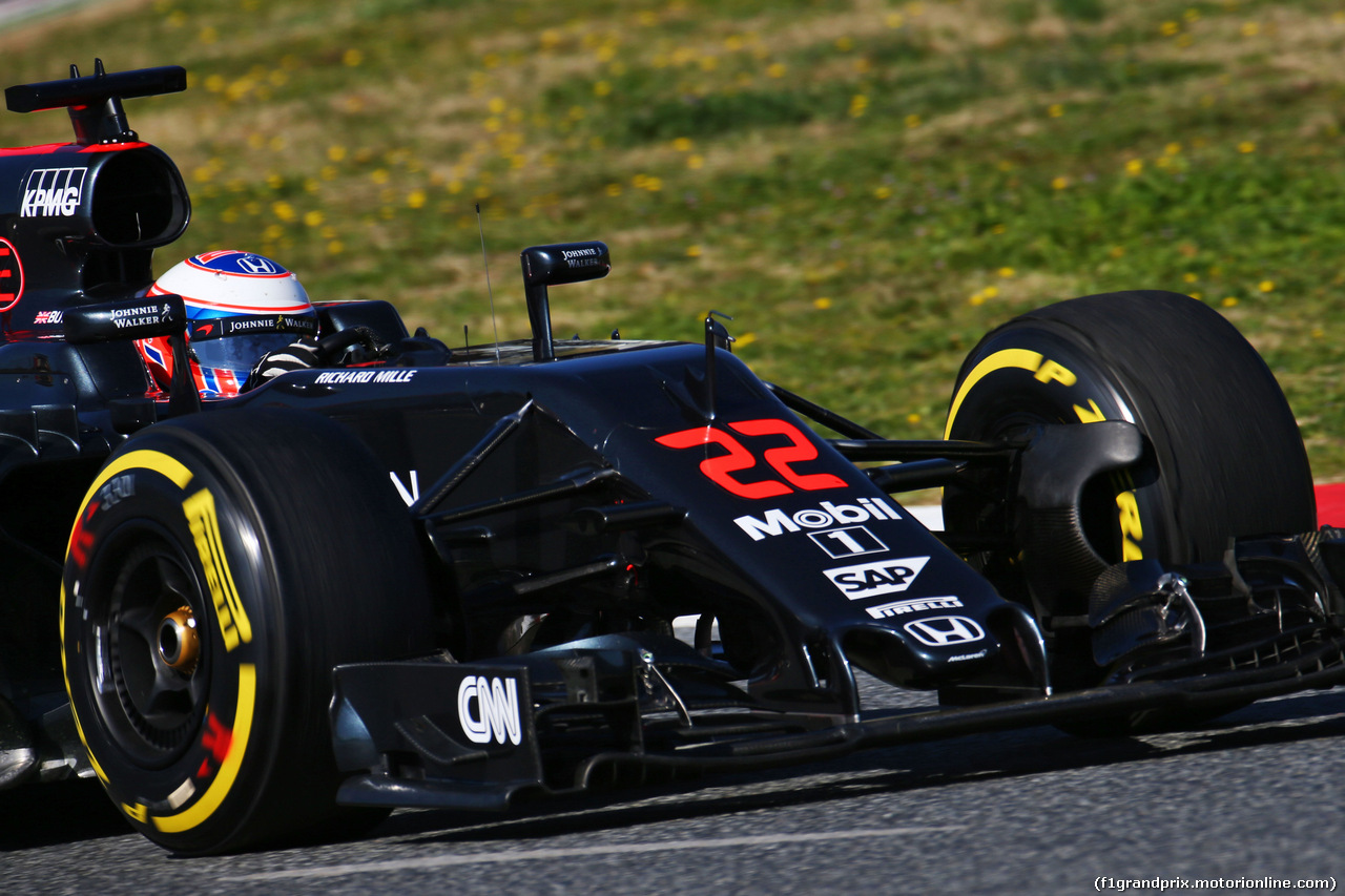 TEST F1 BARCELLONA 2 MARZO, Jenson Button (GBR) McLaren MP4-31.
02.03.2016.