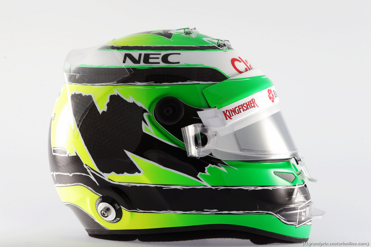 TEST F1 BARCELLONA 2 MARZO, The helmet of Nico Hulkenberg (GER) Sahara Force India F1.
02.03.2016.