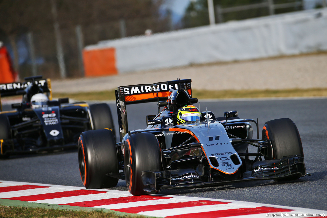 TEST F1 BARCELLONA 2 MARZO, Sergio Perez (MEX) Sahara Force India F1 VJM09.
02.03.2016.