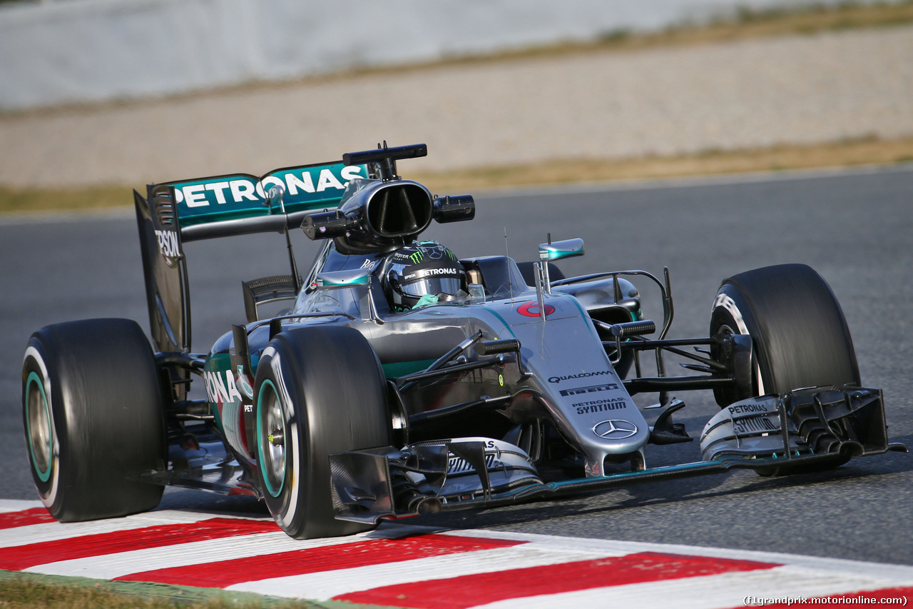 TEST F1 BARCELLONA 2 MARZO, Nico Rosberg (GER) Mercedes AMG F1 W07 Hybrid.
02.03.2016. F
