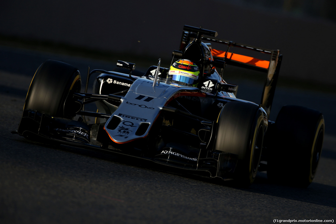 TEST F1 BARCELLONA 2 MARZO, Sergio Perez (MEX), Sahara Force India 
02.03.2016.