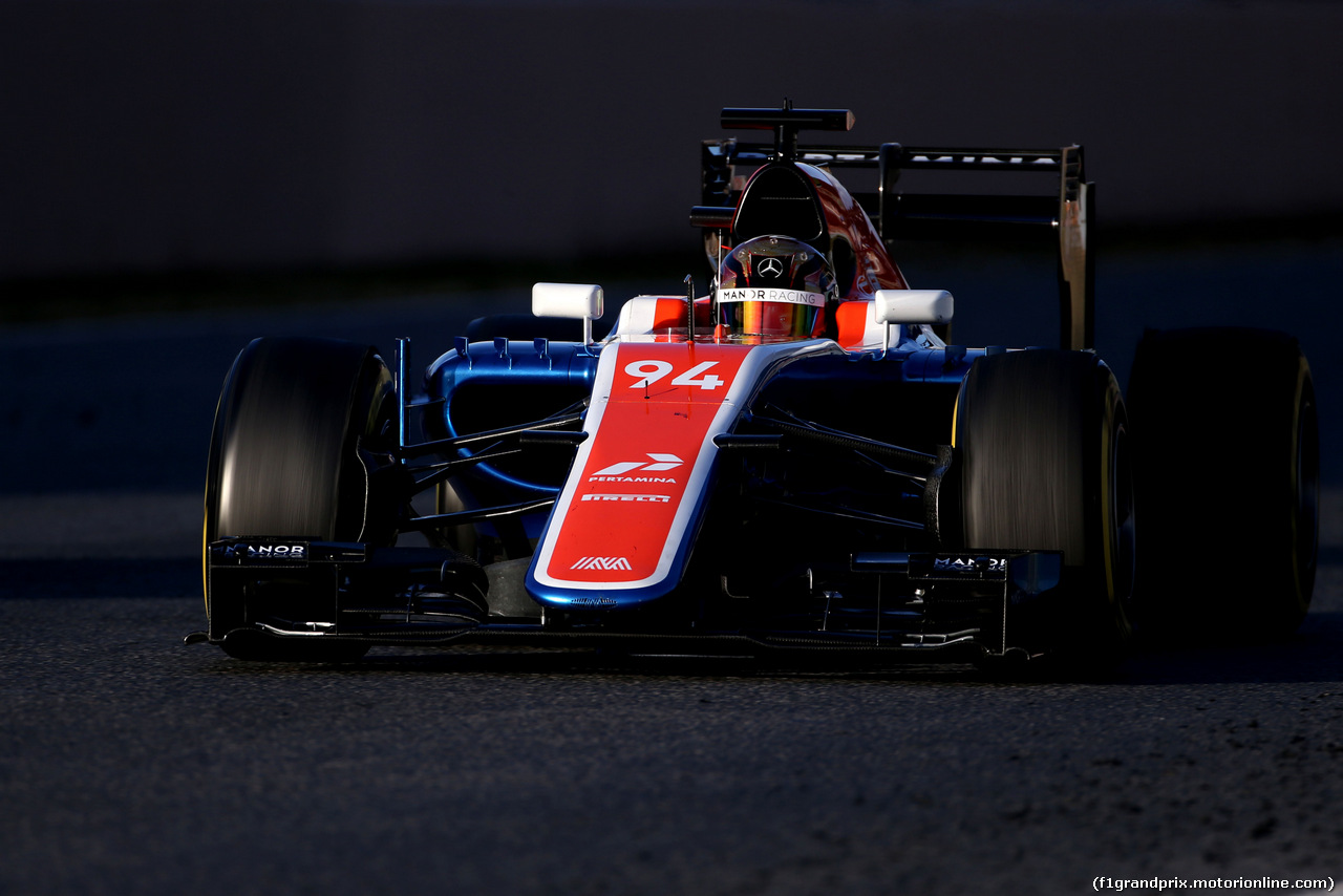 TEST F1 BARCELLONA 2 MARZO, Pascal Wehrlein (GER), Manor Racing 
02.03.2016.