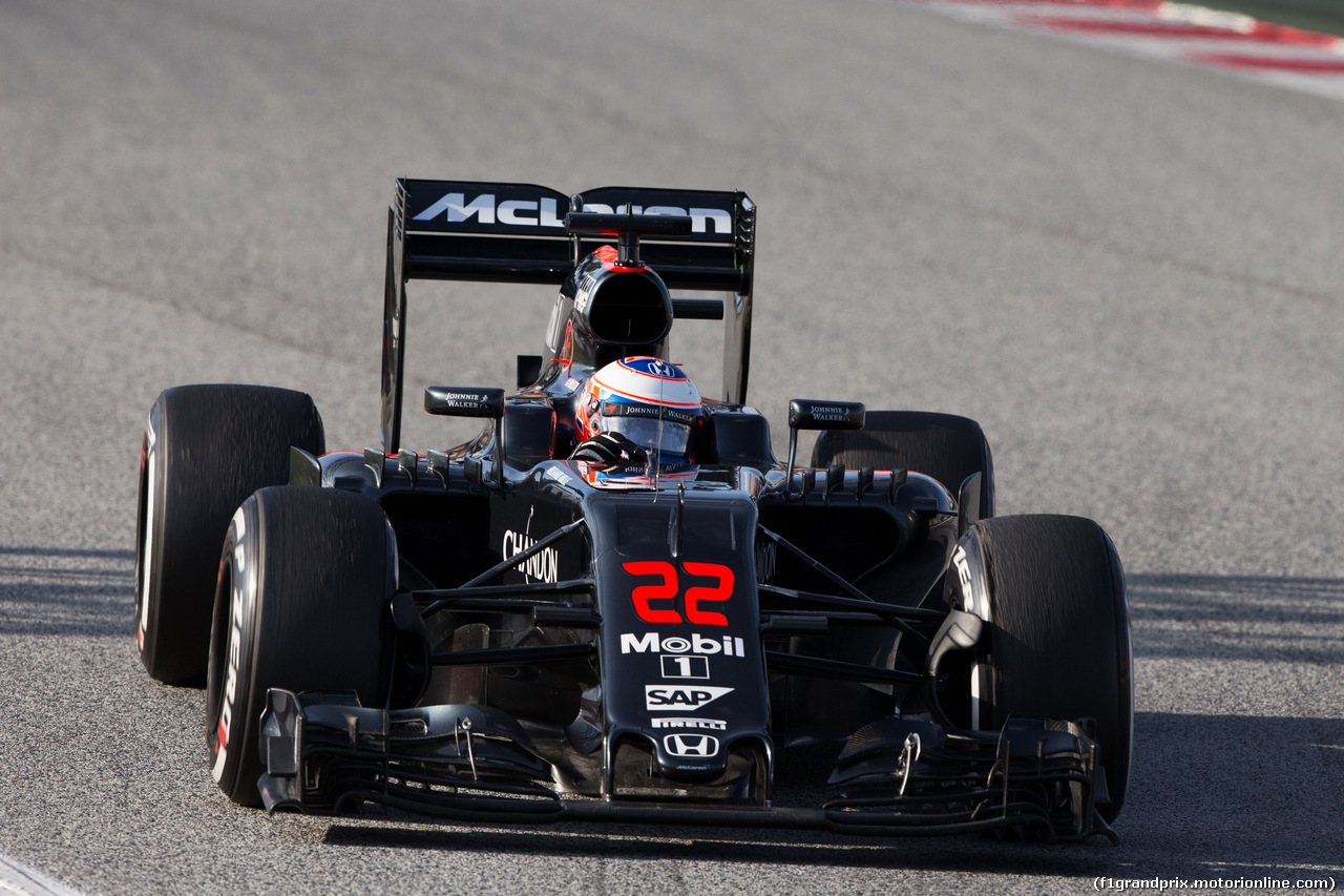 TEST F1 BARCELLONA 2 MARZO, Jenson Button (GBR) McLaren MP4-31.
02.03.2016.