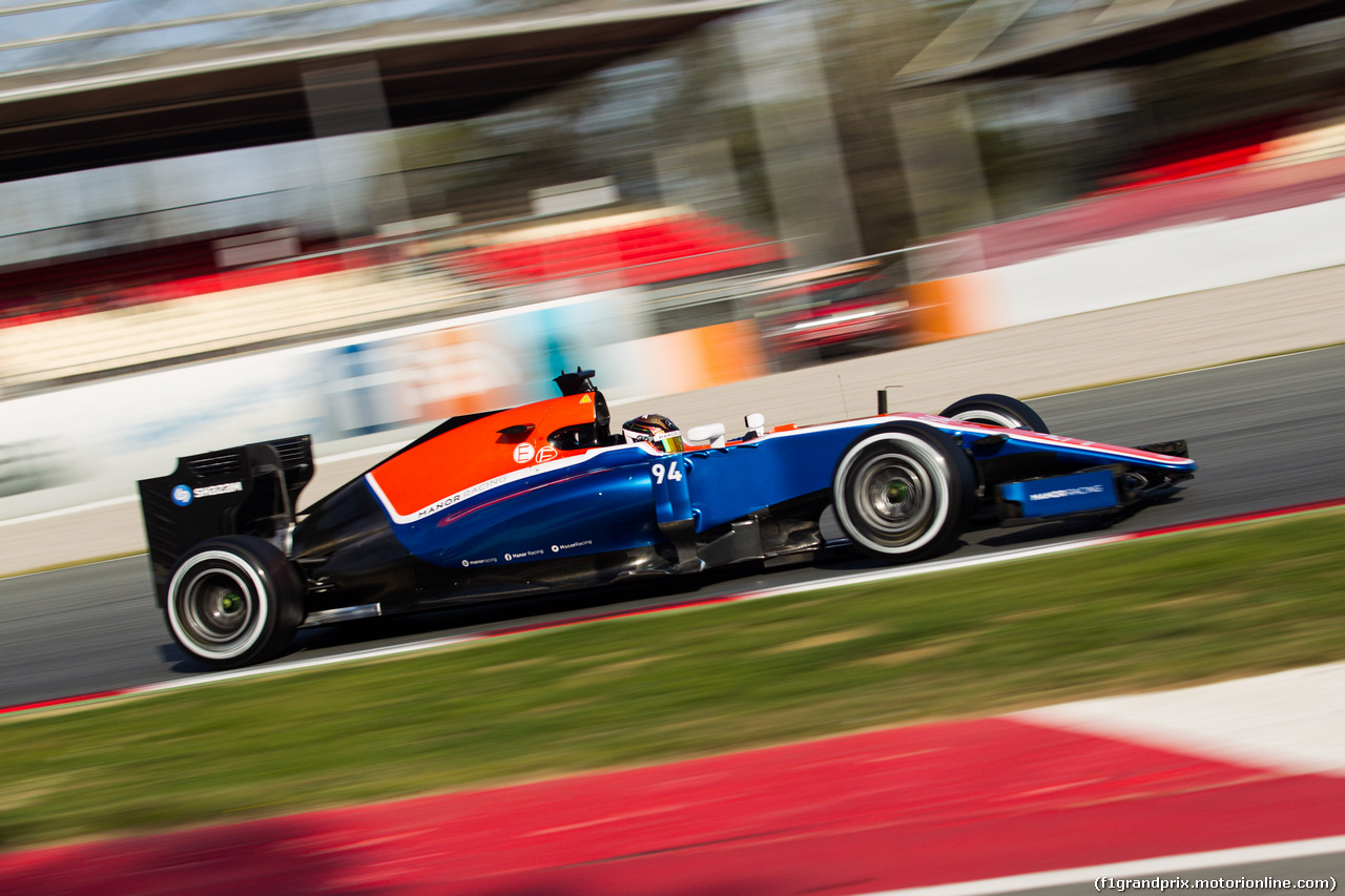 TEST F1 BARCELLONA 2 MARZO, Pascal Wehrlein (GER) Manor Racing MRT05.
02.03.2016.