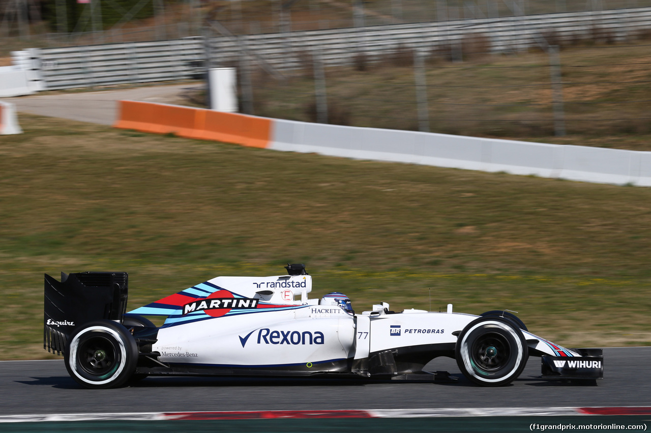 TEST F1 BARCELLONA 2 MARZO, Valtteri Bottas (FIN) Williams Martini Racing FW38.
02.03.2016.
