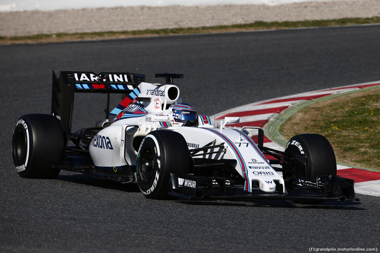 TEST F1 BARCELLONA 2 MARZO, Valtteri Bottas (FIN) Williams Martini Racing FW38.
02.03.2016.