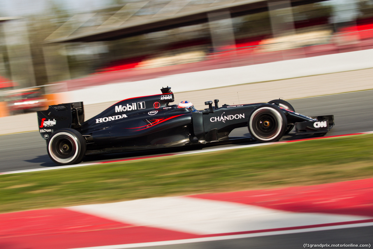 TEST F1 BARCELLONA 2 MARZO, Jenson Button (GBR) McLaren MP4-31.
02.03.2016.