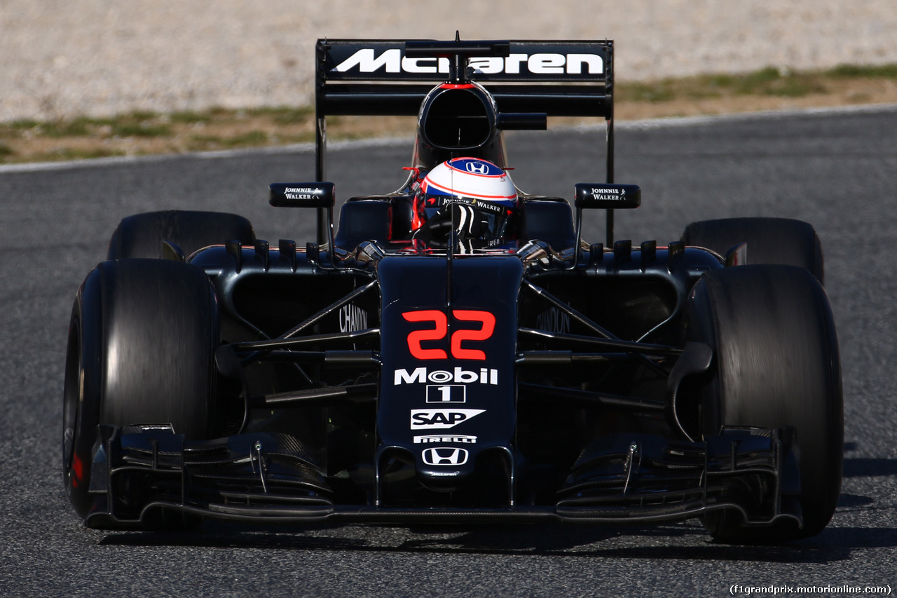 TEST F1 BARCELLONA 2 MARZO, Jenson Button (GBR) McLaren Honda F1 Team MP4-31.
02.03.2016.