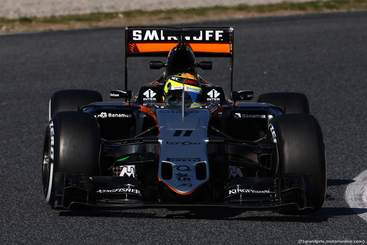 TEST F1 BARCELLONA 2 MARZO, Sergio Perez (MEX) Force India F1 VJM09.
02.03.2016.