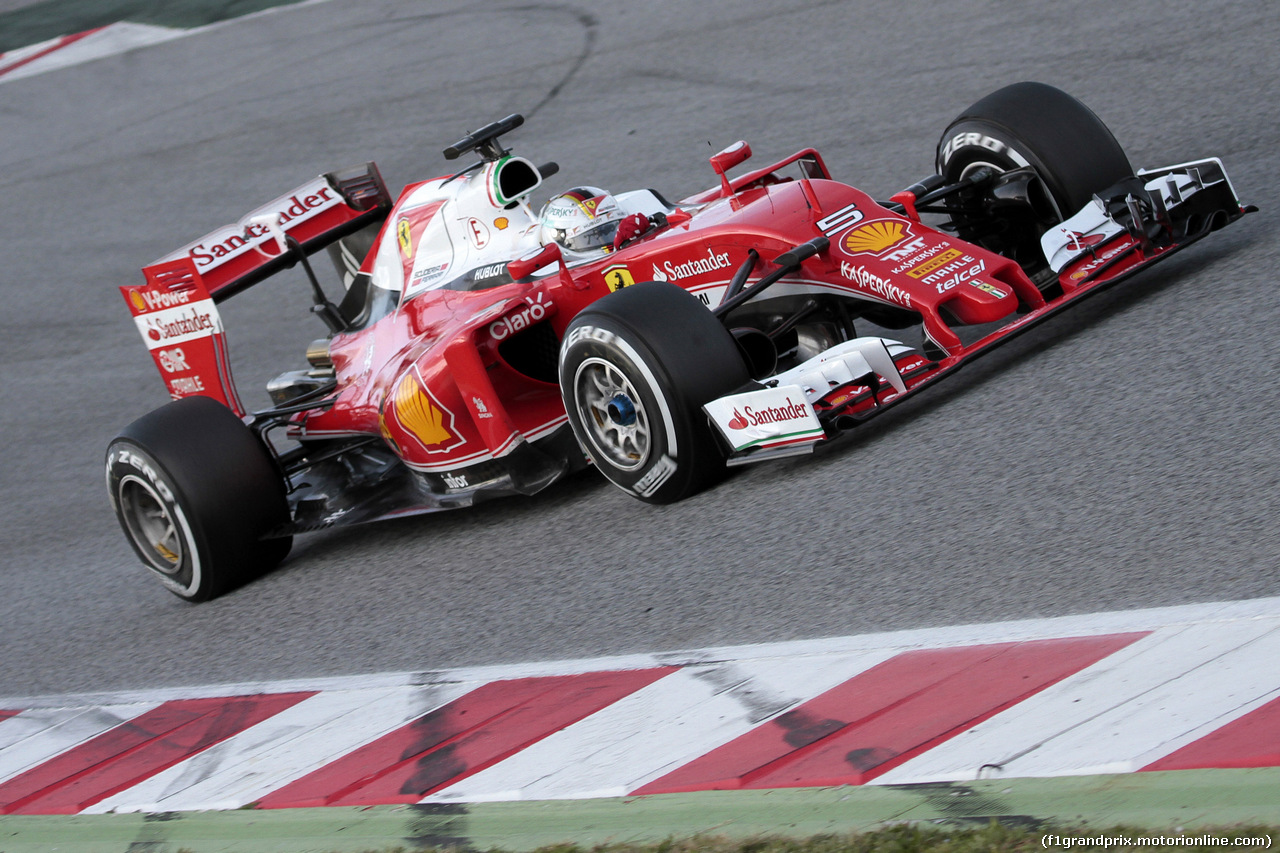 TEST F1 BARCELLONA 3 MARZO, Sebastian Vettel (GER) Ferrari SF16-H