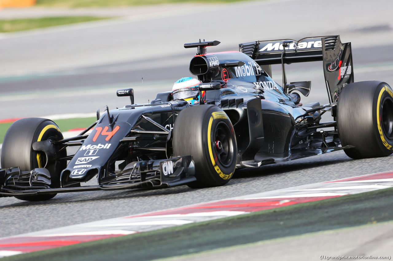 TEST F1 BARCELLONA 3 MARZO, Fernando Alonso (ESP) McLaren MP4-31.
03.03.2016.