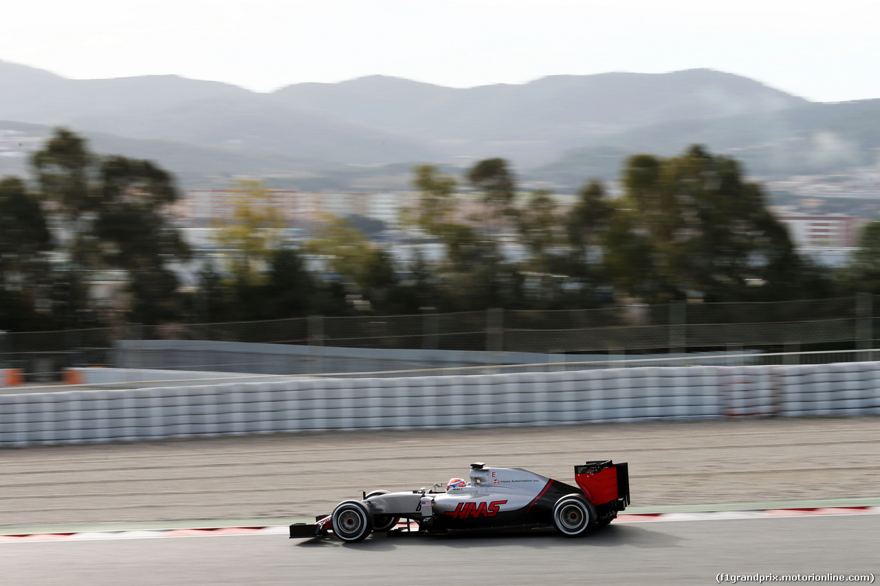 TEST F1 BARCELLONA 3 MARZO, Romain Grosjean (FRA) Haas F1 Team VF-16.
03.03.2016.