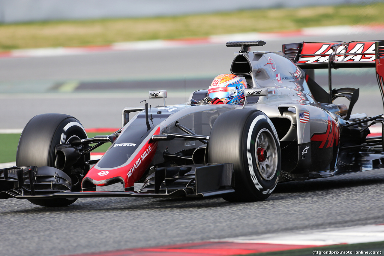 TEST F1 BARCELLONA 3 MARZO, Romain Grosjean (FRA) Haas F1 Team VF-16.
03.03.2016.
