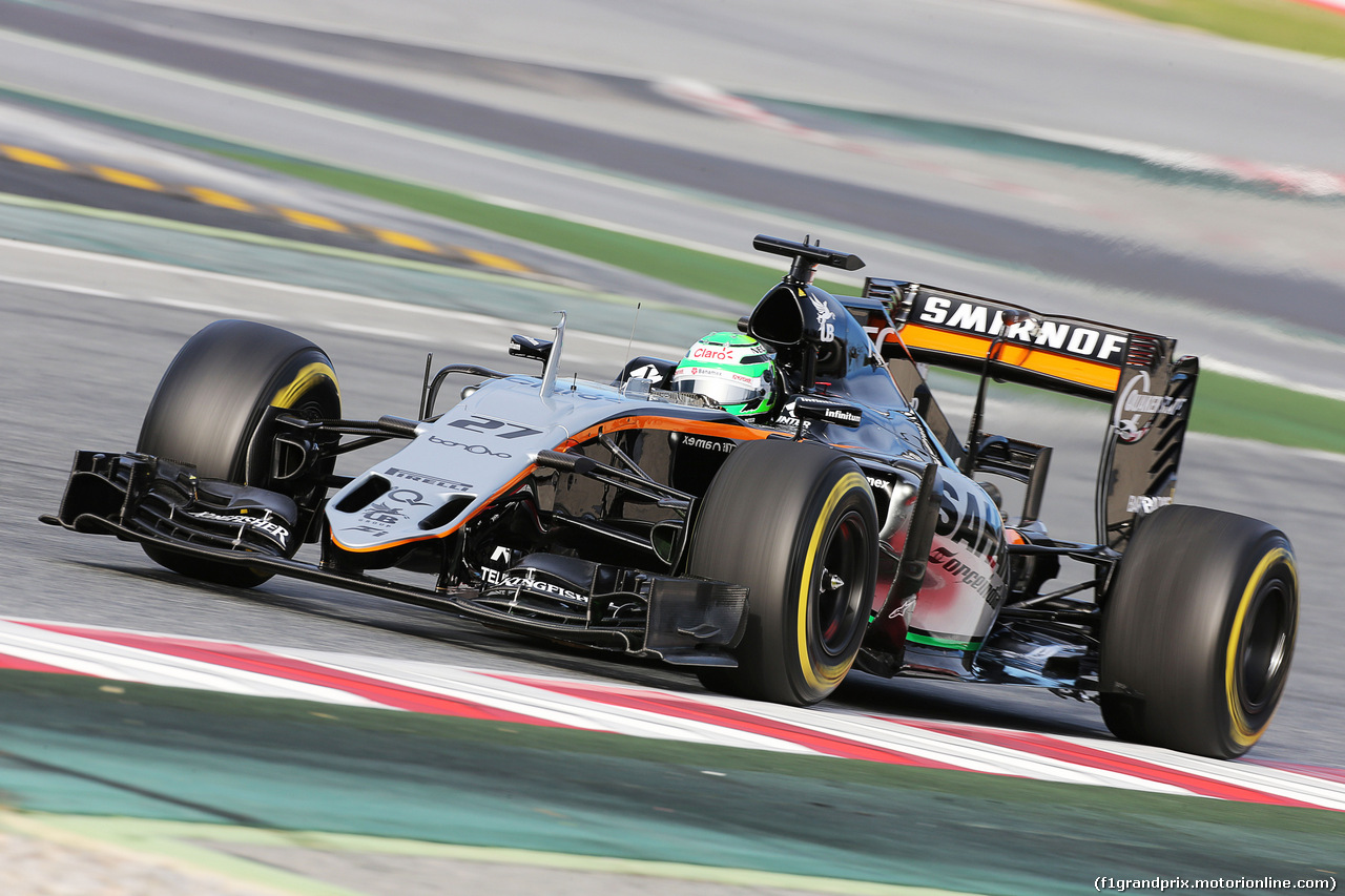 TEST F1 BARCELLONA 3 MARZO, Nico Hulkenberg (GER) Sahara Force India F1 VJM09.
03.03.2016.